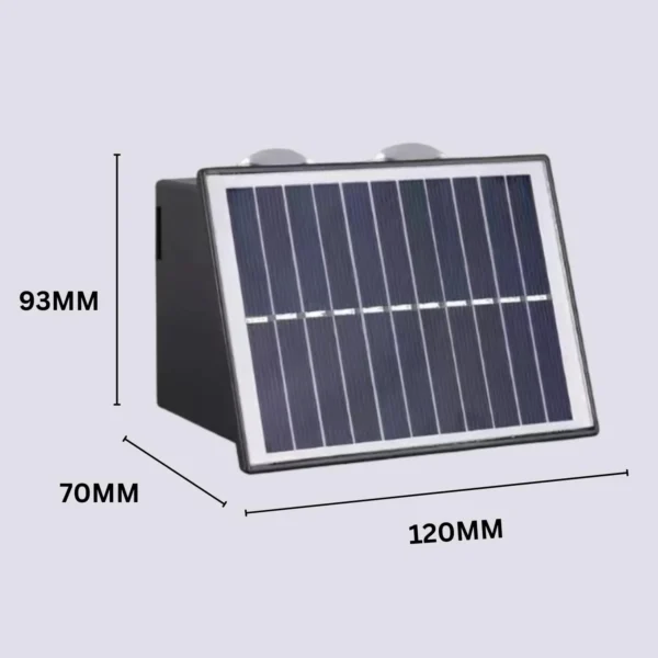 Kenbrook Solar Wall Decoration Light 2+2 Lens Waterproof Up Down Elevation, Pattern, Two Way Wall LED Light for Outdoor (Pack of 2) (RGB)